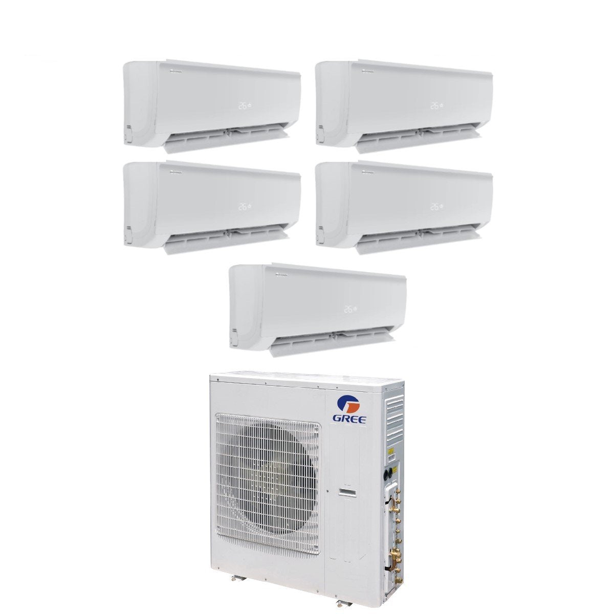gree climatizzatore condizionatore gree penta split inverter serie bora plus 99121212 con gwhd42nk6lo r 32 wi fi optional 90009000120001200012000