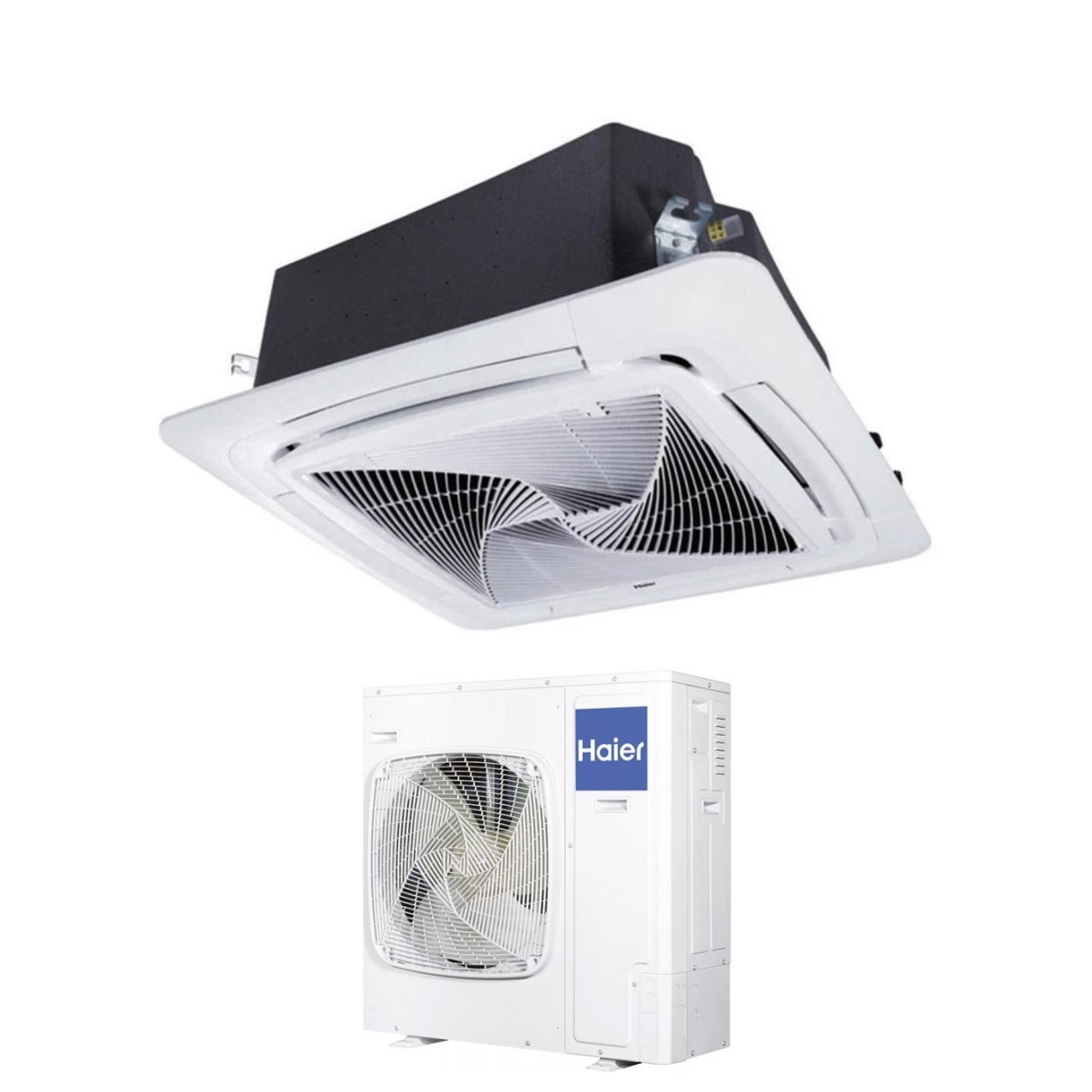 haier climatizzatore condizionatore haier cassetta 90x90 round flow 42000 btu abh125k1erg monofase r 32 wi fi optional con pannello no sensor incluso nessun comando