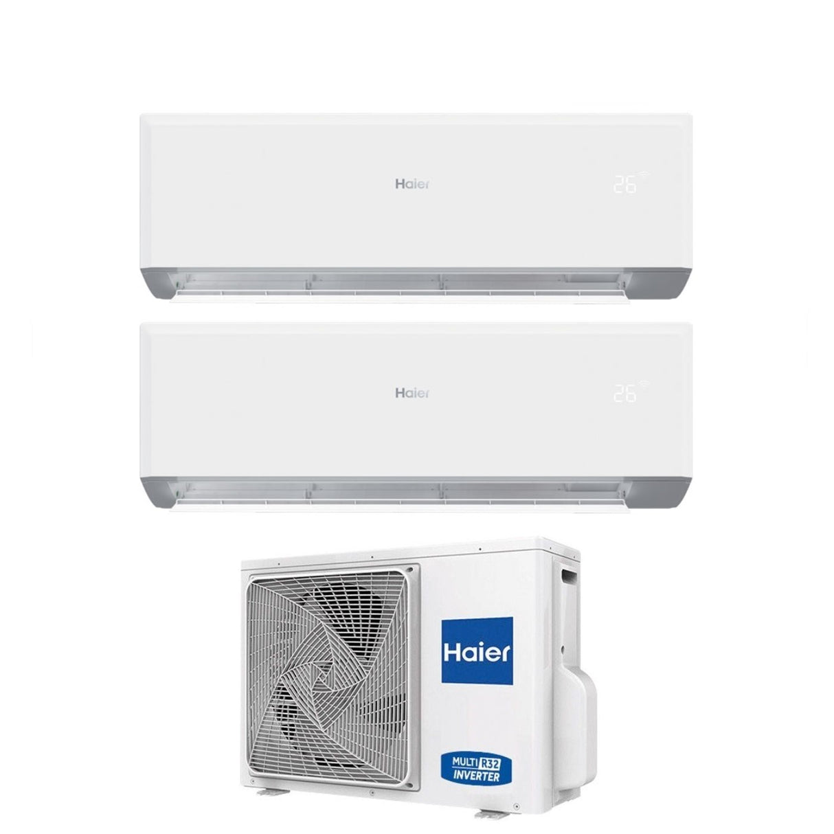 haier climatizzatore condizionatore haier dual split inverter serie revive 912 con 2u50meffra r 32 wi fi integrato 900012000