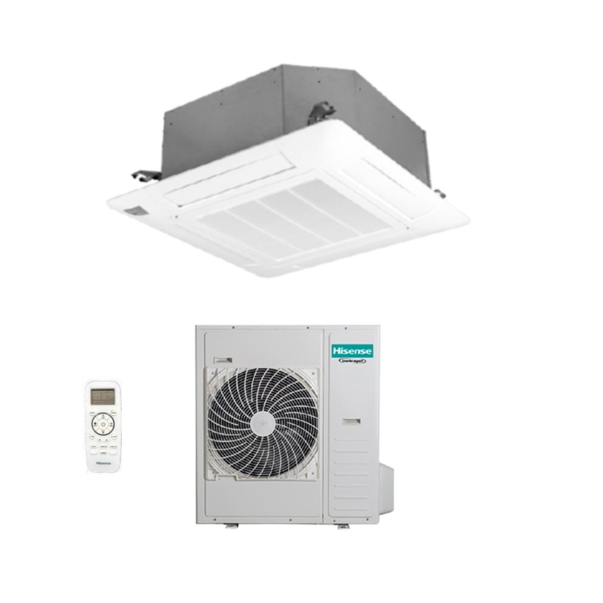 hisense climatizzatore condizionatore hisense a cassetta 42000 btu auc125ur4rhb4 r 32 wi fi optional con telecomando e pannello incluso novita