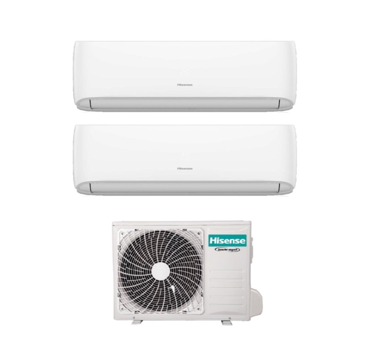 hisense climatizzatore condizionatore hisense dual split inverter serie hi comfort 1218 con 3amw72u4rfa r 32 wi fi integrato 1200018000 novita