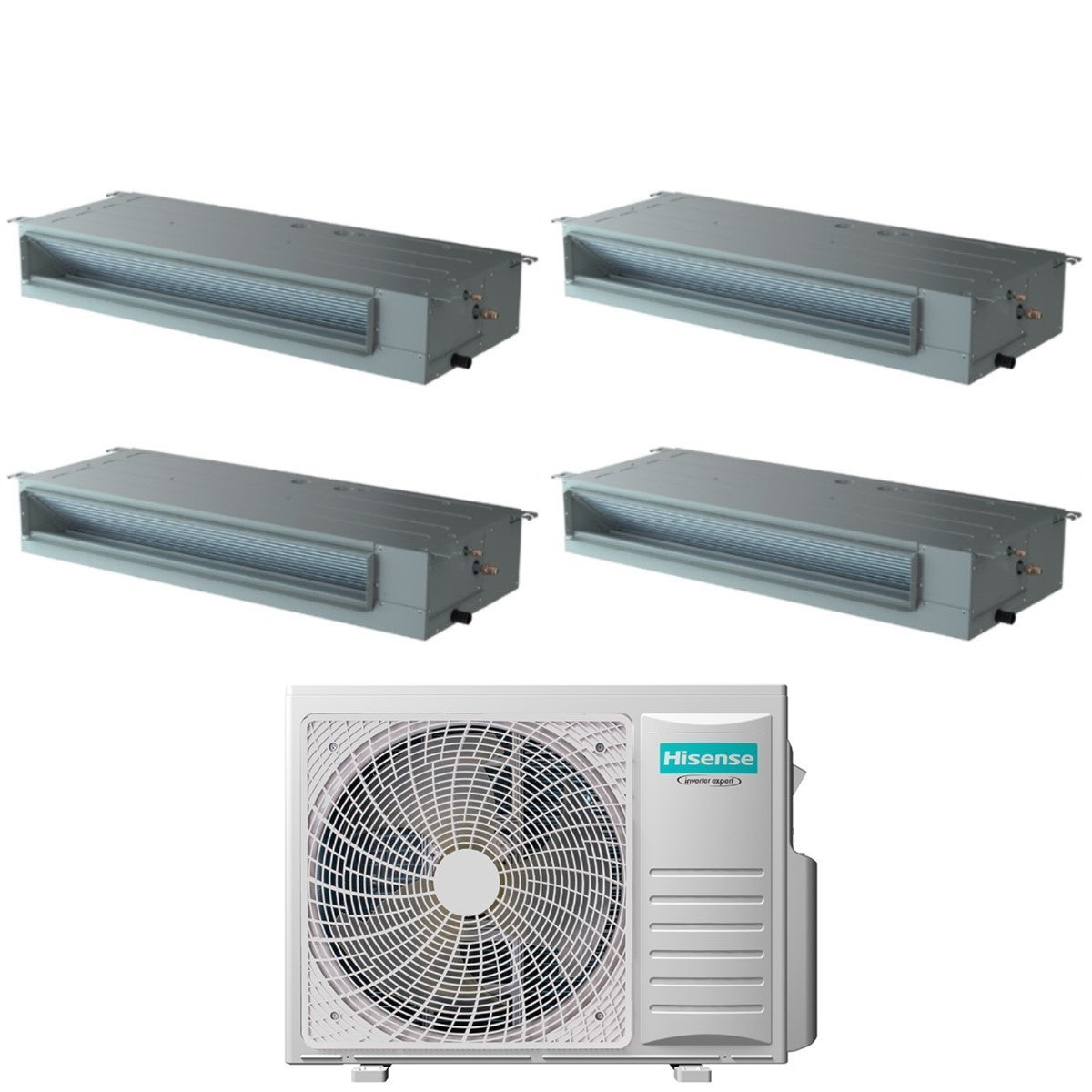hisense climatizzatore condizionatore hisense quadri split inverter canalizzato canalizzabile 99912 con 4amw81u4raa r 32 wi fi optional 90009000900012000 con telecomando di serie e cablato incluso