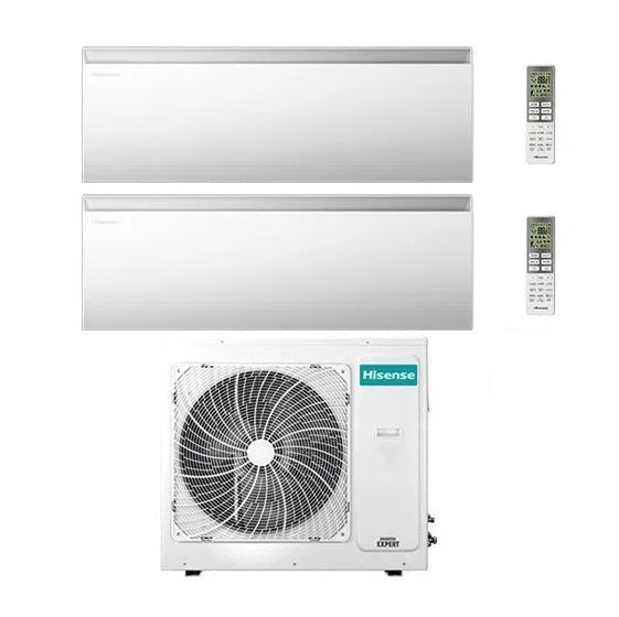 hisense condizionatore dual split hisense air master 912 btu con 3amw62u4rjc r 32 wi fi integrato