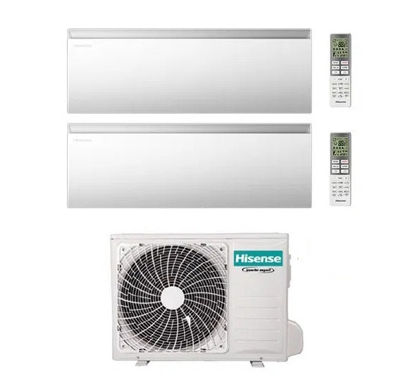 hisense condizionatore dual split hisense air master 99 btu con 2amw35u4rgc r 32 wi fi integrato