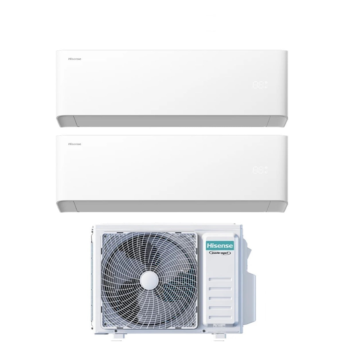 hisense condizionatore hisense dual split uni hb 712 con 2amw52u4rxc r 32 wi fi integrato