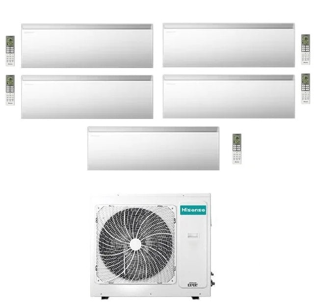 hisense condizionatore penta split hisense air master 99999 btu con 5amw105u4rqc r 32 wi fi integrato