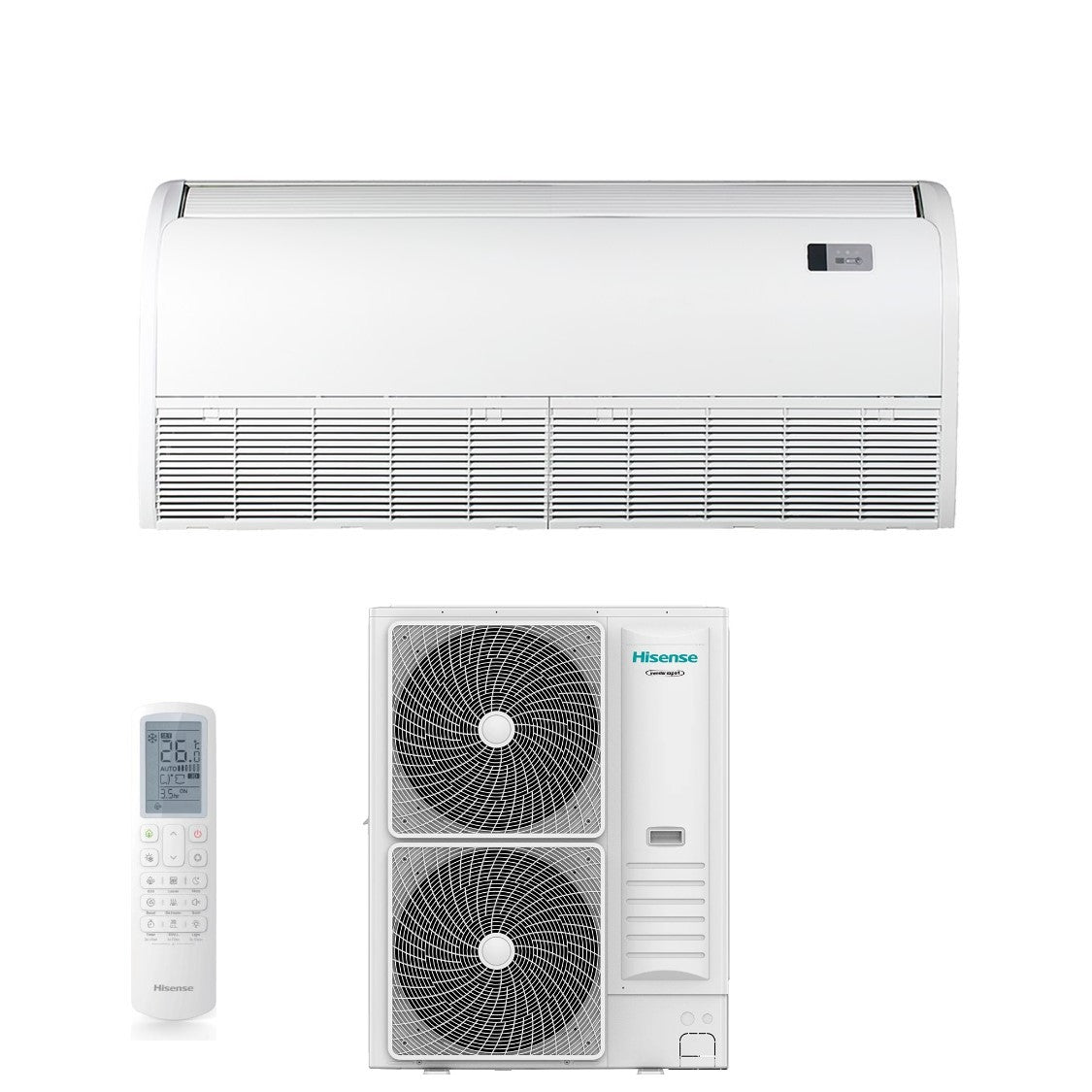 hisense condizionatore soffittopavimento hisense 36000 btu auv105ur4rc8 r 32 wi fi optional con telecomando