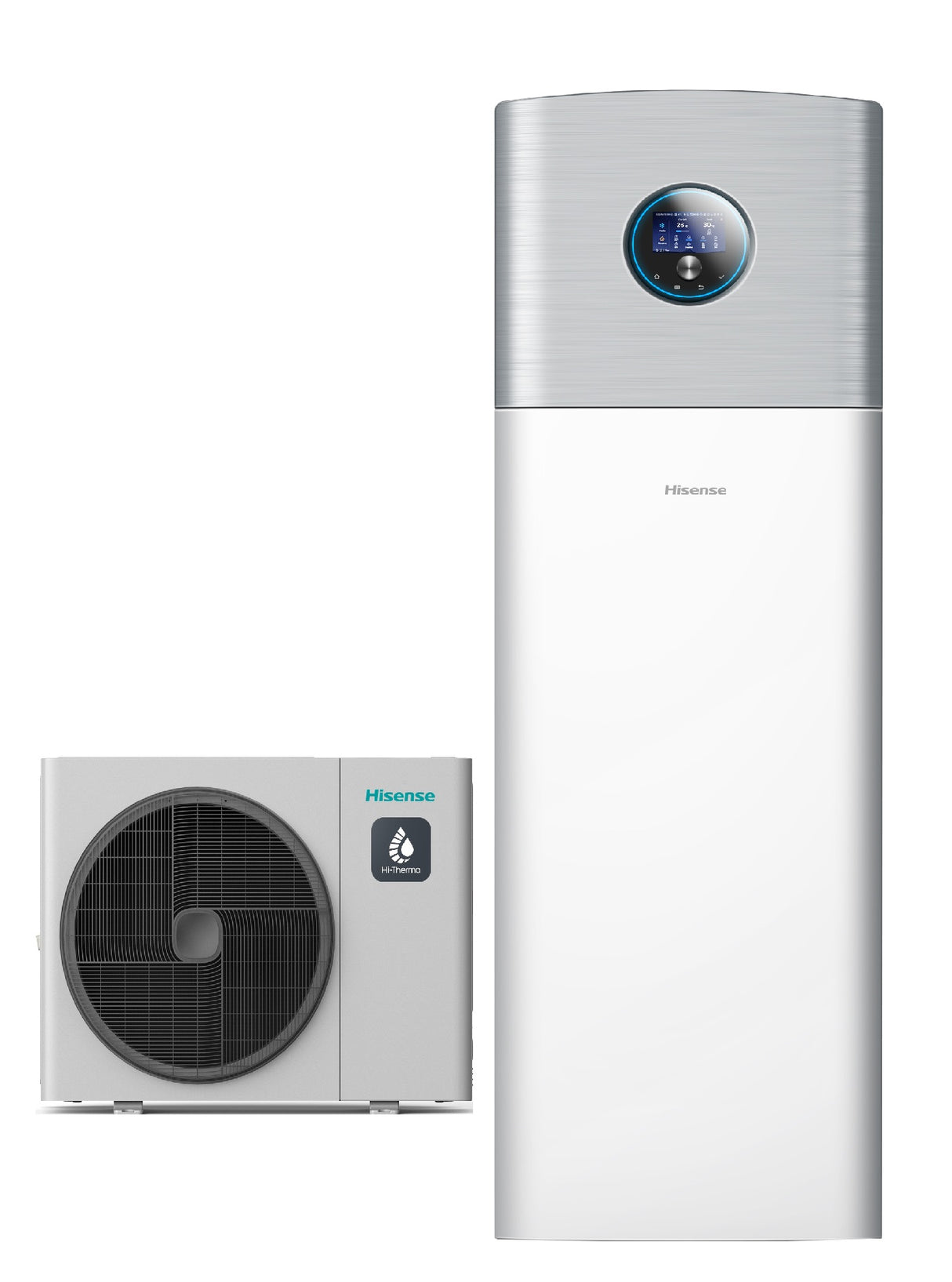 hisense pompa di calore splittata monoventola ariaacqua hisense hi terma 14 kw ahm 140hcdsaa ahw 140hcds1 r 32 wi fi optional con comando incluso