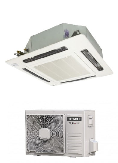 hitachi climatizzatore condizionatore hitachi a cassetta 4 vie inverter 50000 btu 6 hp serie primairy rci 6 0ufe1nh r 32 wi fi optional griglia esclusa