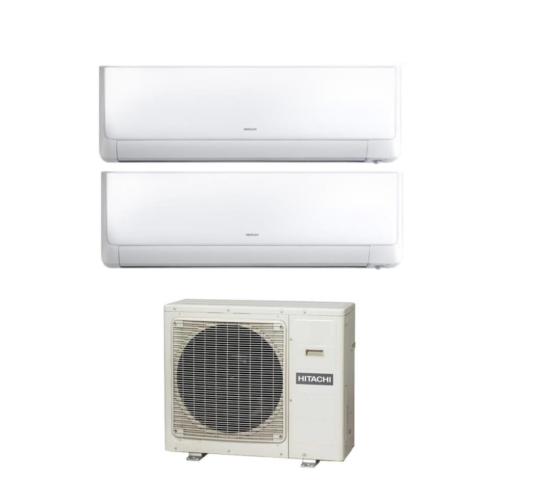 hitachi climatizzatore condizionatore hitachi dual split inverter r 32 akebono 79 con ram 40np2e wi fi optional 70009000 ean 8059657013781