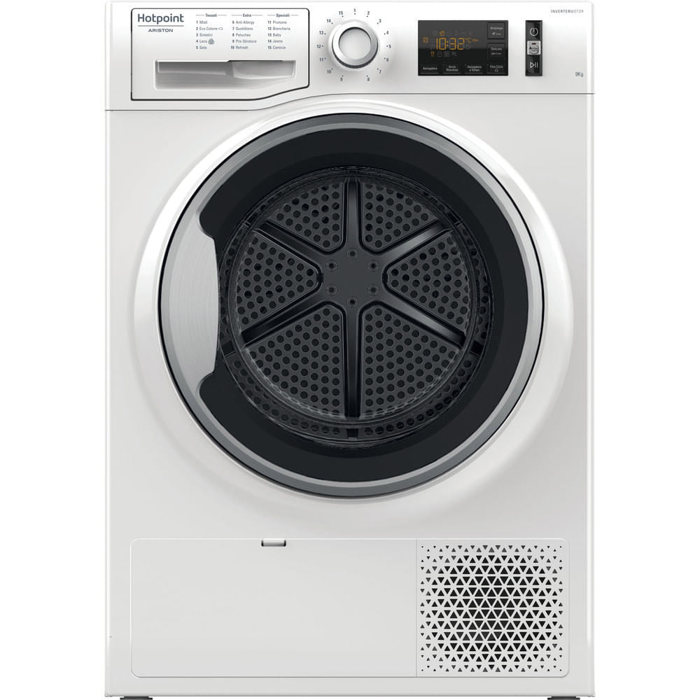 hotpoint ariston asciugatrice a pompa di calore a carica frontale hotpoint ntm1192wkit 9 kg a ean 8050147657188