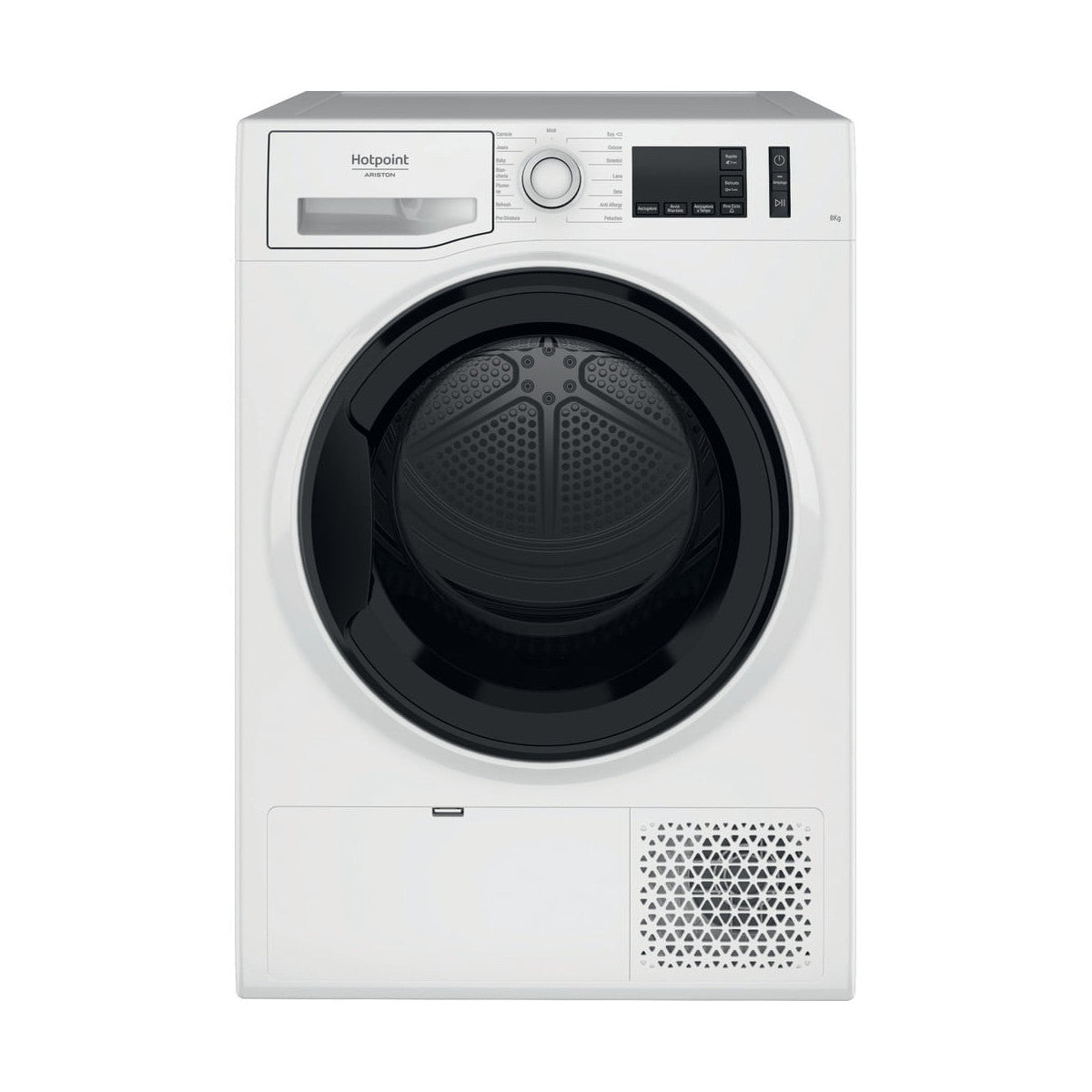 hotpoint ariston asciugatrice a pompa di calore hotpoint ariston 8 kg ntm1182kit lxpxa 595x655x85 motore asincrono psc filtro easy cleaning nt m11 82k it classe a ean 8050147658178