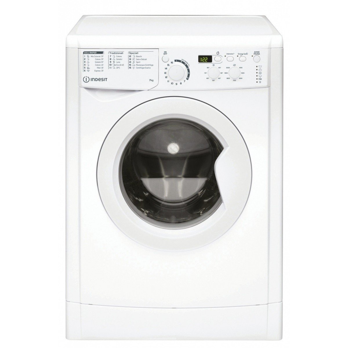 indesit lavatrice a carico frontale indesit 7 kg 1000 giri display integrato ewd71052witn classe e ean 8050147619759
