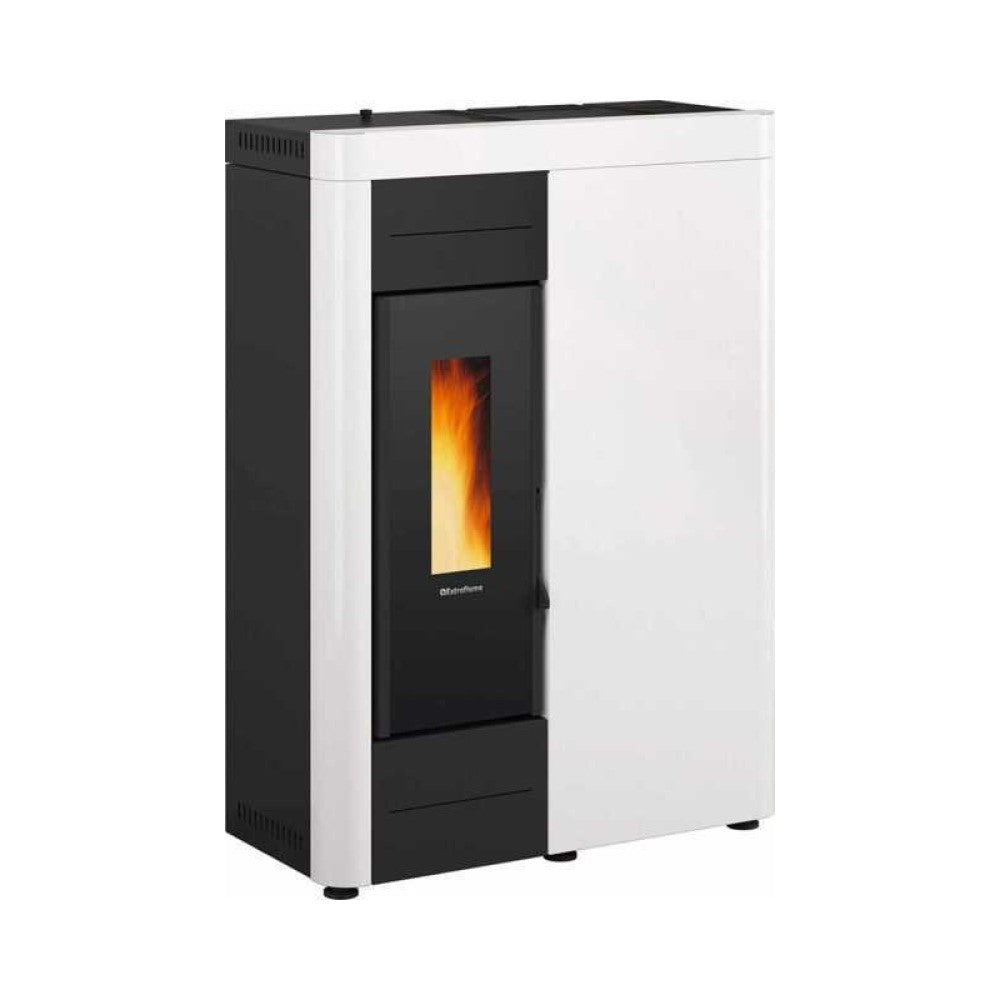 la nordica termostufa a pellet la nordica extraflame modello virna idro 155 kw colore bianca new ean 8055776918389