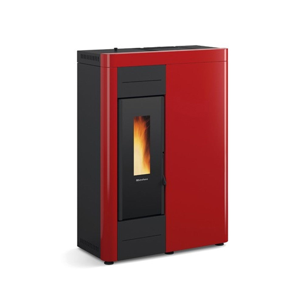 la nordica termostufa a pellet la nordica extraflame modello virna idro 155 kw colore bordeaux new ean 8055776918396