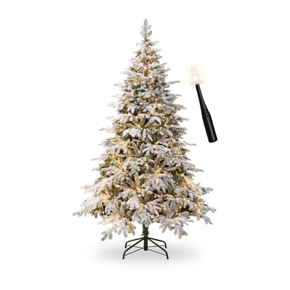 le stelle albero di natale innevato le stelle st moritz h 180cm x l 130cm con 2000 luci led 1958 rami e bacchetta
