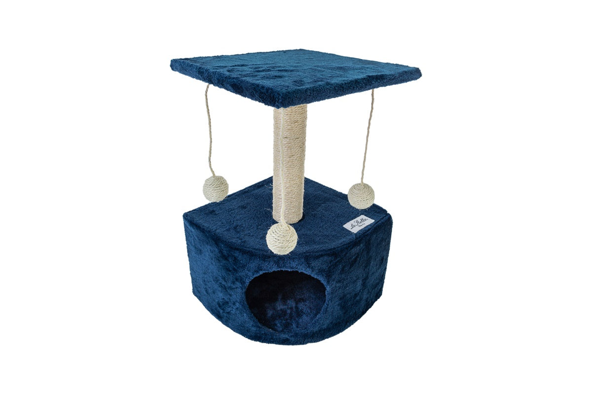 le stelle tiragraffi per gatti blu rivestimento peluche con palle e palo bianchi 34x42xh 51cm 8024299800488 ean 8024299800488