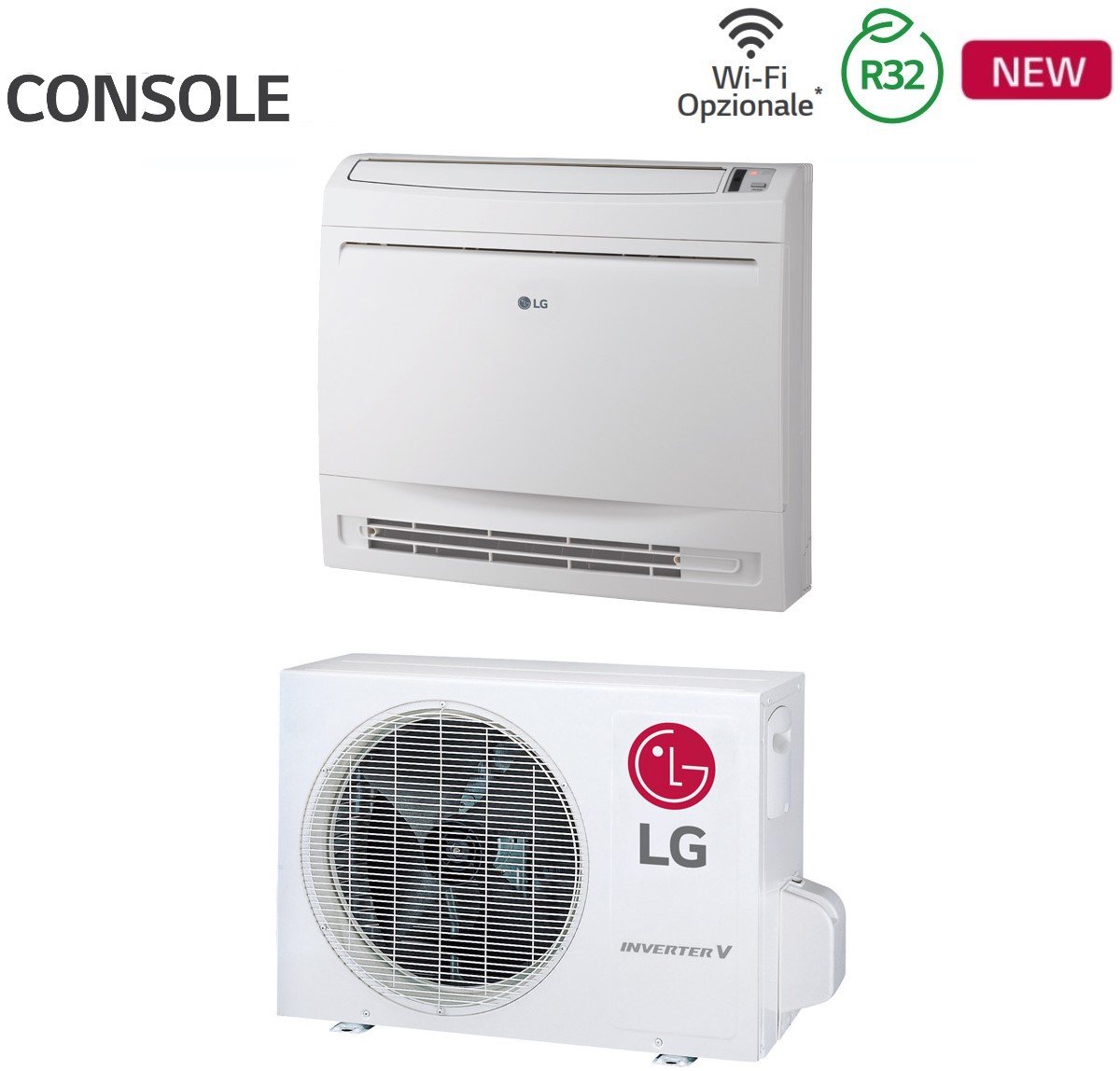 lg climatizzatore condizionatore console inverter lg 18000 btu uq18f r 32 wi fi optional novita