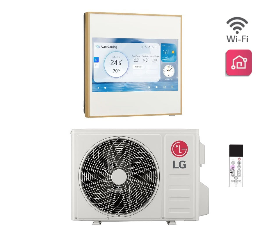 lg climatizzatore condizionatore lg artcool gallery lcd 12000 btu a12ga2 r 32 wi fi integrato aa