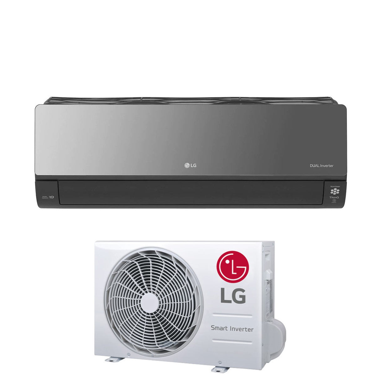 lg climatizzatore condizionatore lg inverter serie artcool mirror 12000 btu ac12bk r 32 wi fi integrato uv nano voice control classe aa
