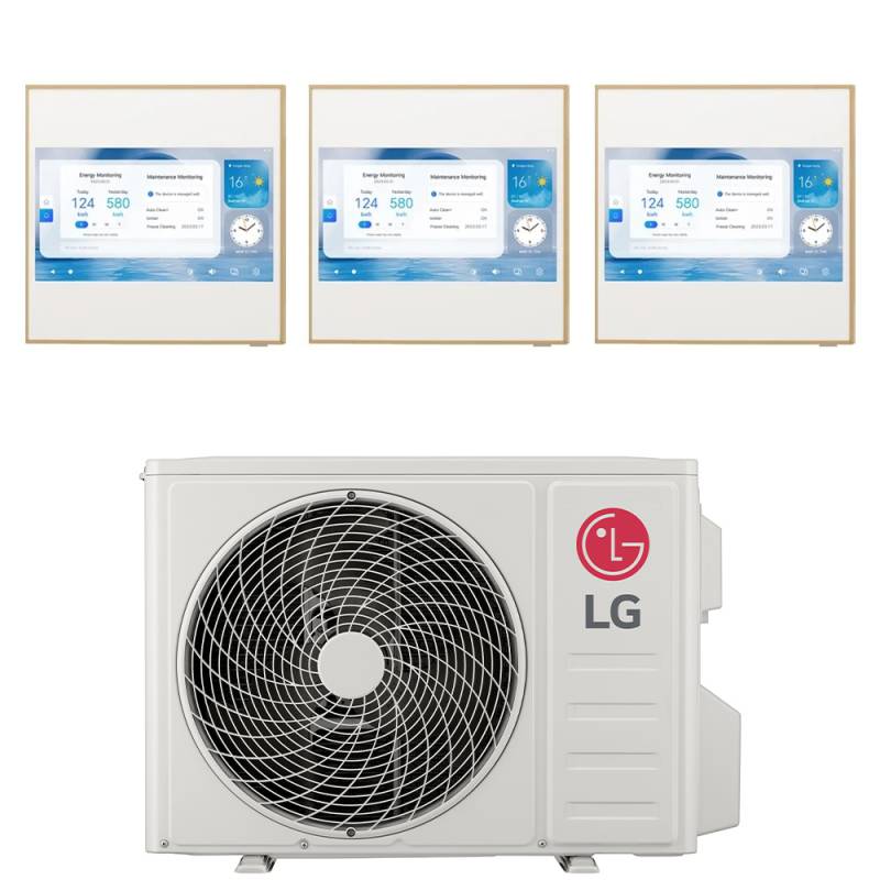 lg condizionatore lg dual split inverter artcool gallery lcd 91212 con mu3r21 r 32 wi fi integrato