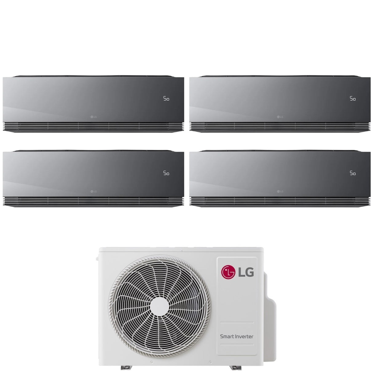 lg condizionatore lg quadri split artcool mirror artcool ai air 9999 con mu4r25 r 32 wi fi integrato
