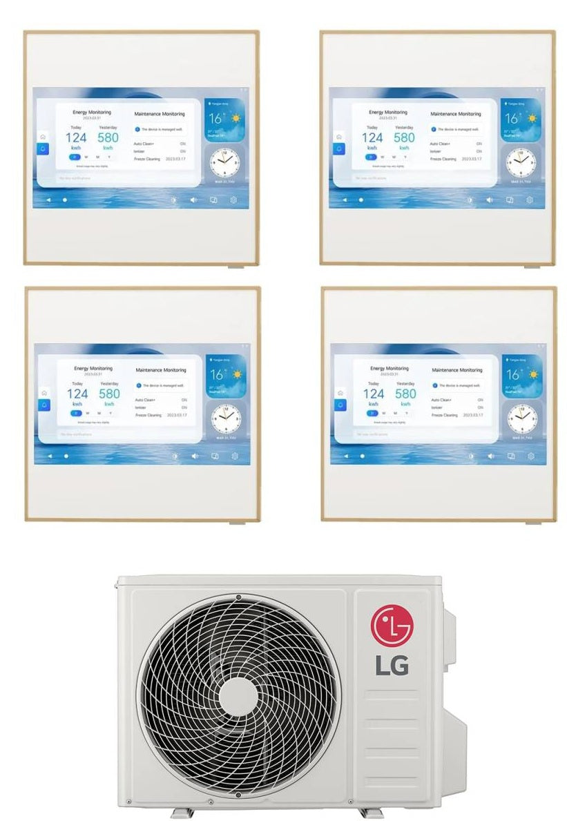 lg condizionatore lg quadri split inverter artcool gallery lcd 99912 con mu4r25 r 32 wi fi integrato