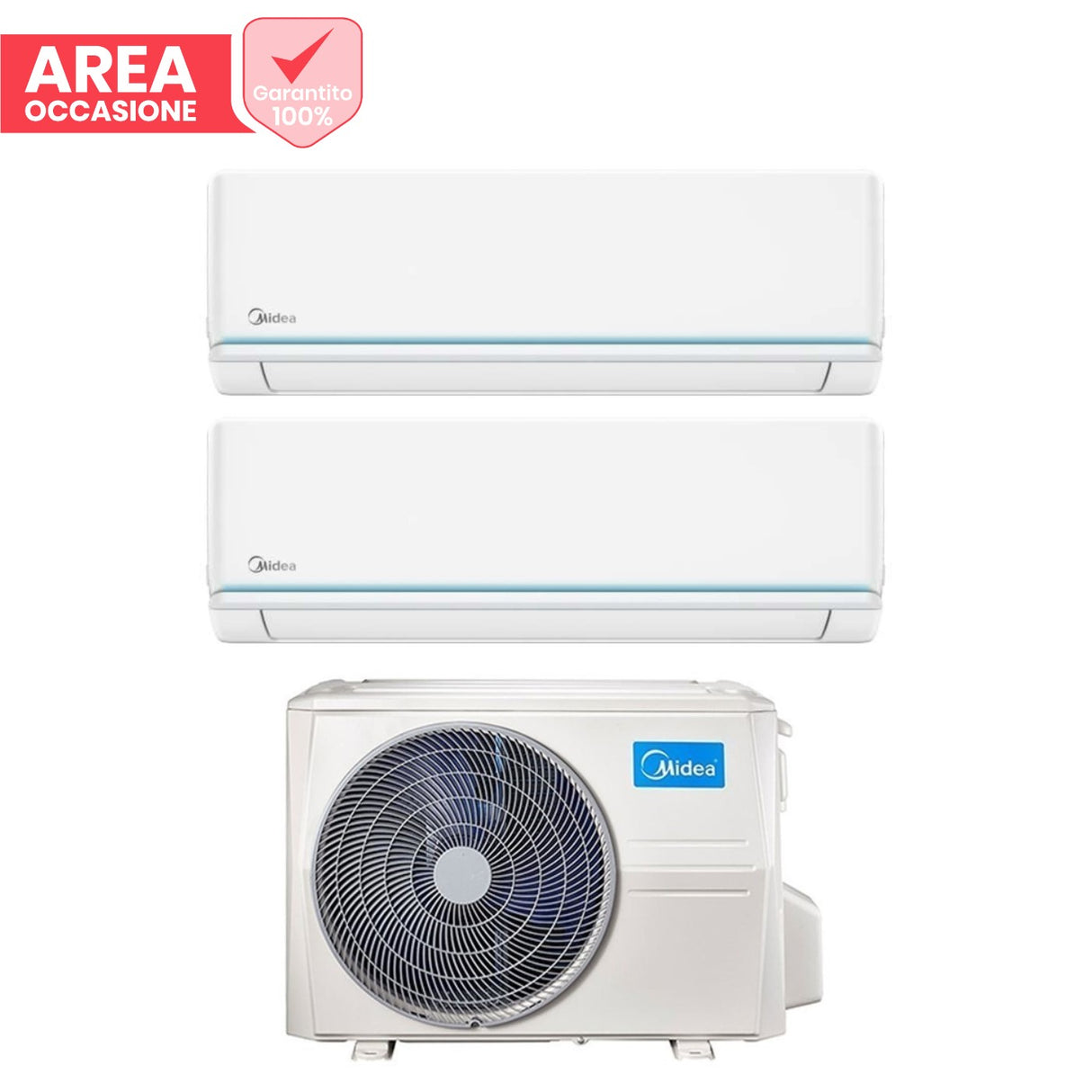 midea area occasioni climatizzatore condizionatore midea dual split inverter serie elegance 912 con m2oe 18hfn8 q r 32 wi fi optional 900012000