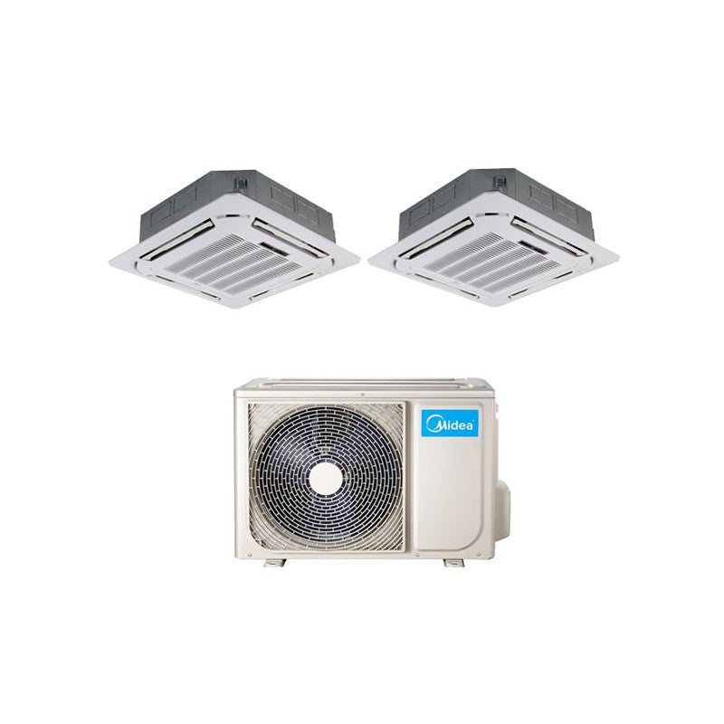 midea climatizzatore condizionatore dual split midea cassetta 4 vie r 32 90009000 con m20 18fn8 q new 99