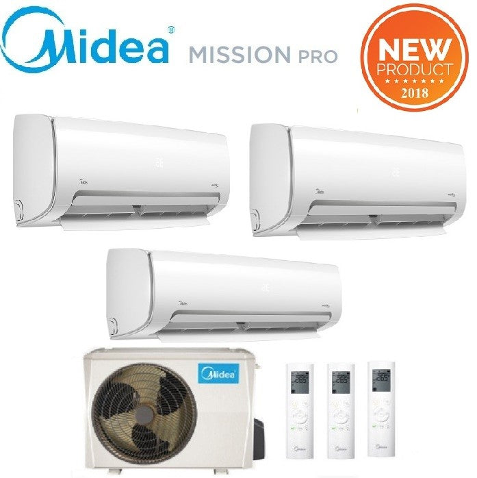 midea climatizzatore condizionatore midea trial split inverter serie mission pro 9912 con m3o 27nf8 r 32 wi fi optional 9000900012000