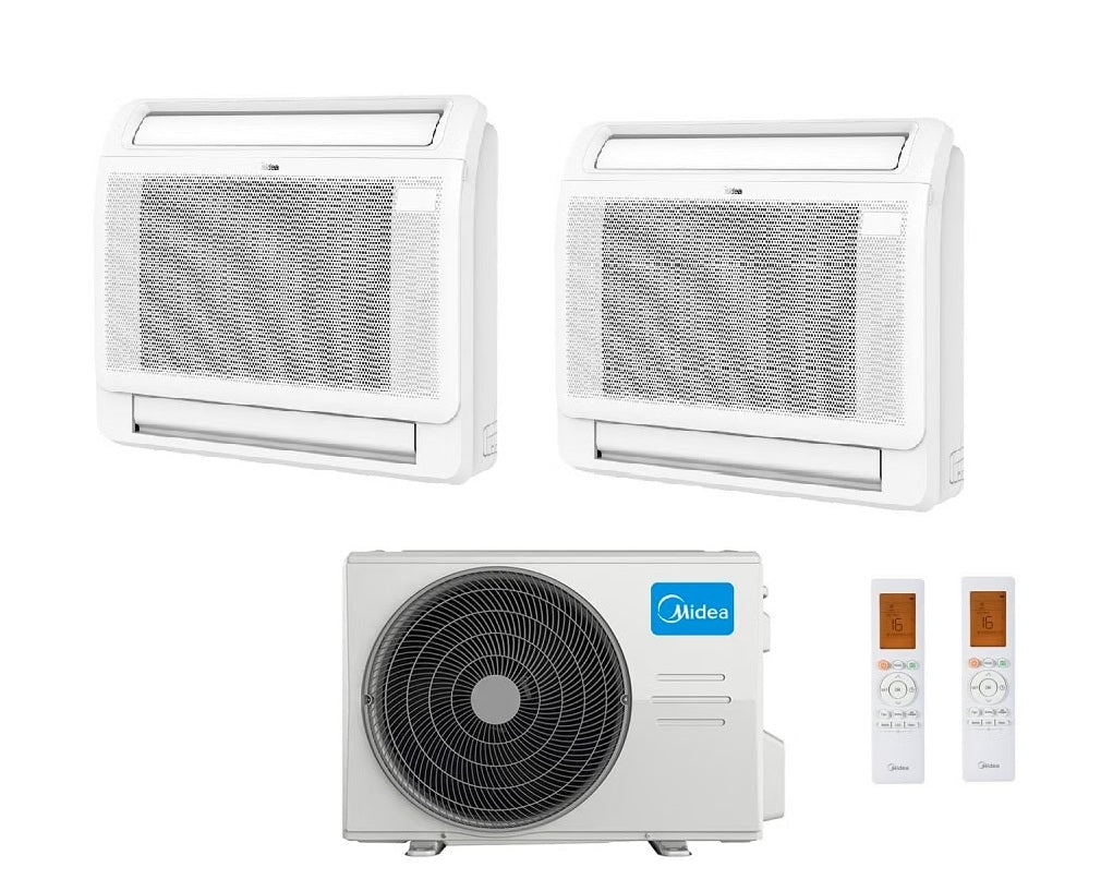midea condizionatore midea console dual split 912 btu con m2oe 18hfn8 q r 32 wi fi optional