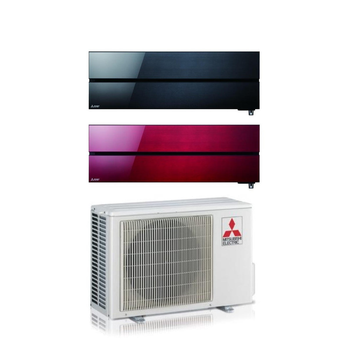 mitsubishi electric climatizzatore condizionatore mitsubishi electric dual split inverter serie kirigamine style msz ln 9000 onyx black 12000 ruby red con mxz 2f53vf r 32 wi fi integrato 912 ean 8059657018281