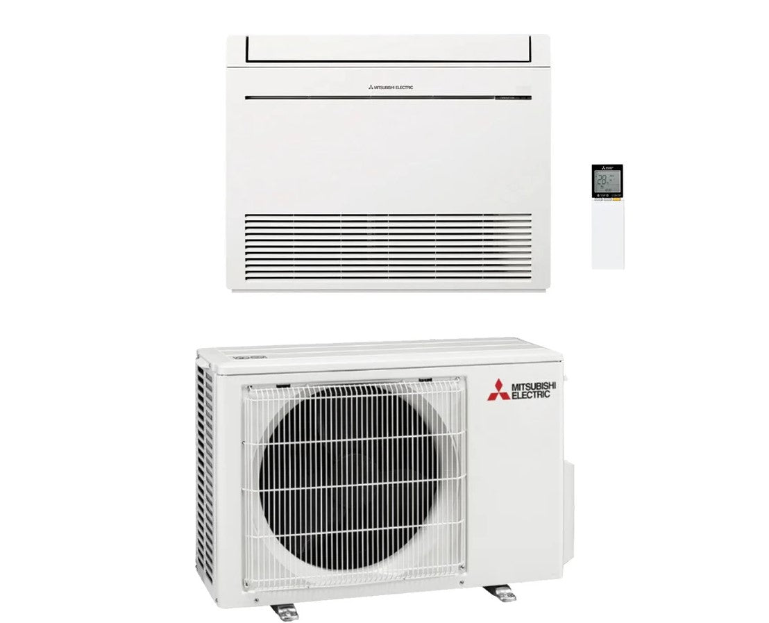 mitsubishi electric climatizzatore condizionatore mitsubishi electric inverter pavimento mfz kt25 9000 btu gas r 32 wi fi optional novita