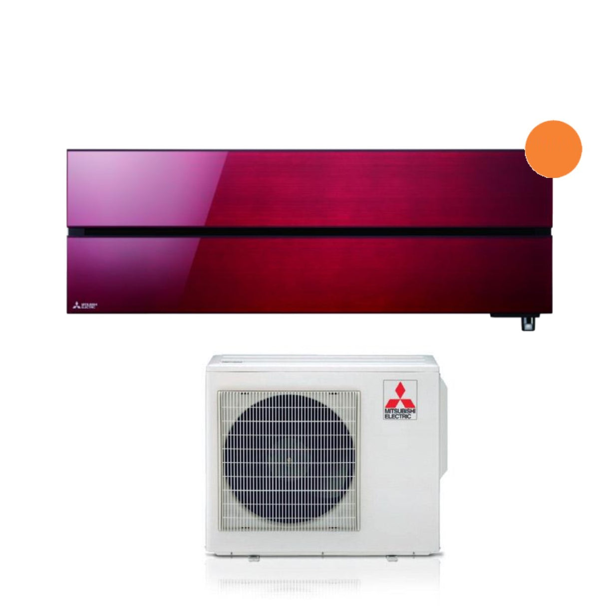 mitsubishi electric climatizzatore condizionatore mitsubishi electric inverter serie kirigamine style 9000 btu msz ln25vgr ruby red r 32 wi fi integrato classe a rosso ean 8059657002648