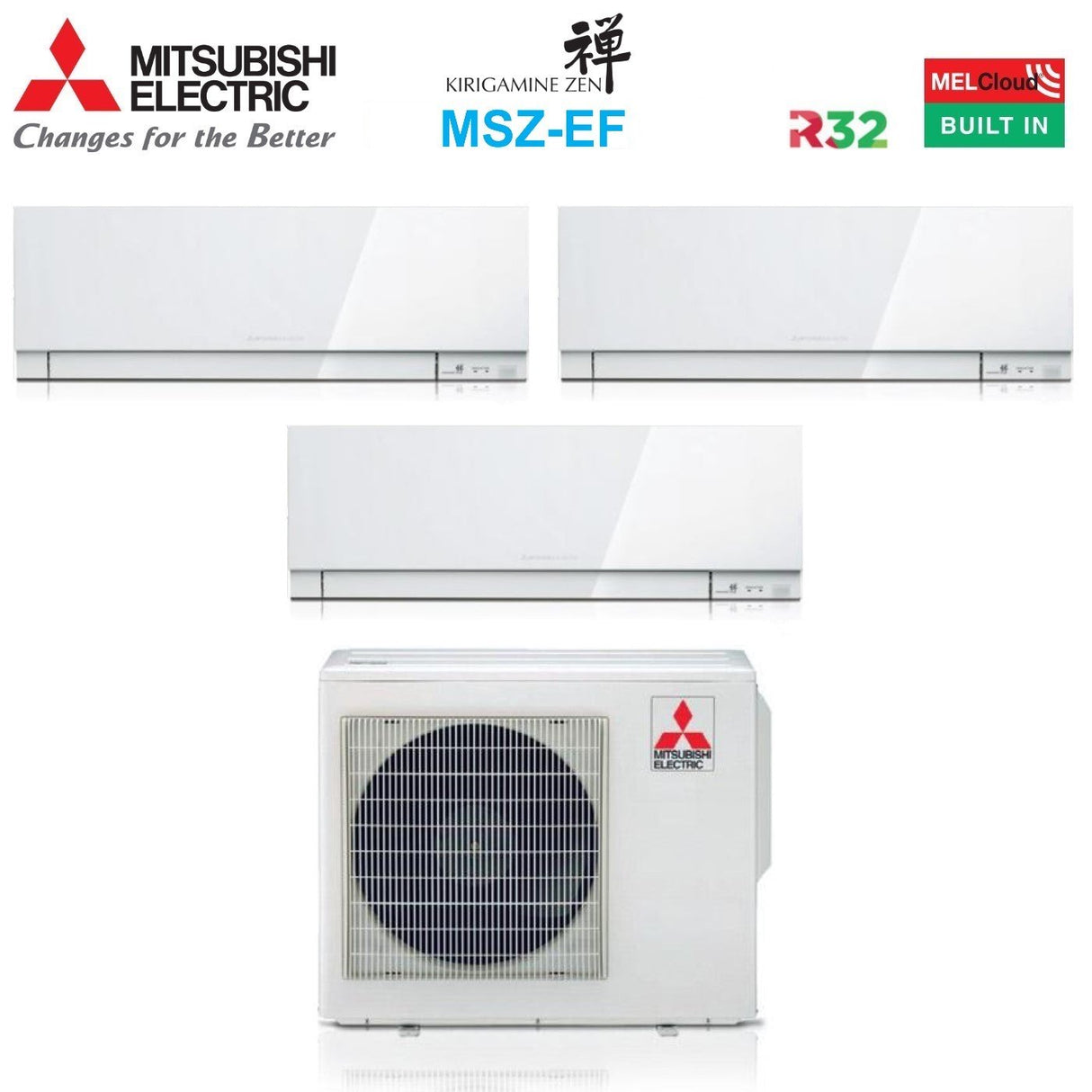 mitsubishi electric condizionatore mitsubishi electric trial split inverter kirigamine zen white msz ef 9912 con mxz 4f72vf r 32 wi fi integrato bianco