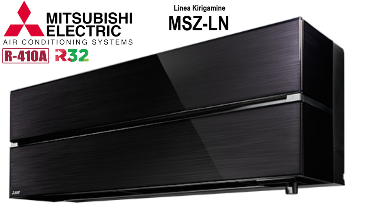 mitsubishi electric unita interna a parete mitsubishi electric inverter serie kirigamine style 12000 btu msz ln35vgb colore black nero