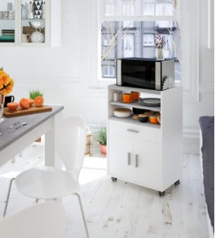 mobile portaforno 1 cassetto 2 ante cm.59x40x92h biancocemento