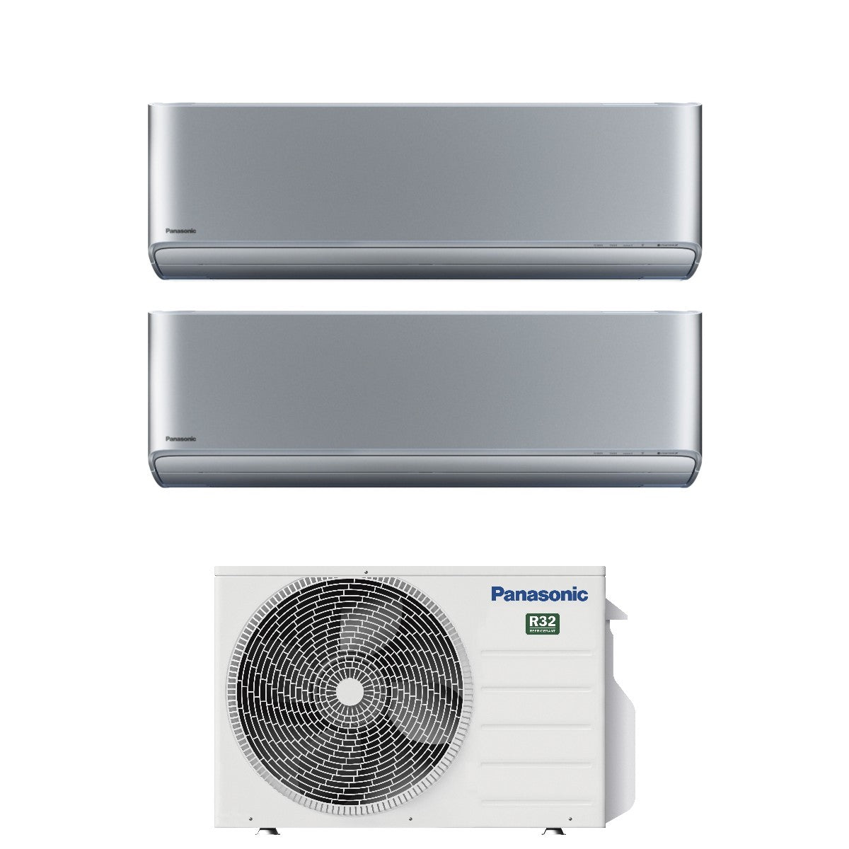 panasonic climatizzatore condizionatore panasonic dual split inverter serie etherea silver 99 con cu 2z41tbe r 32 wi fi integrato 90009000 argento ean 8055776917085