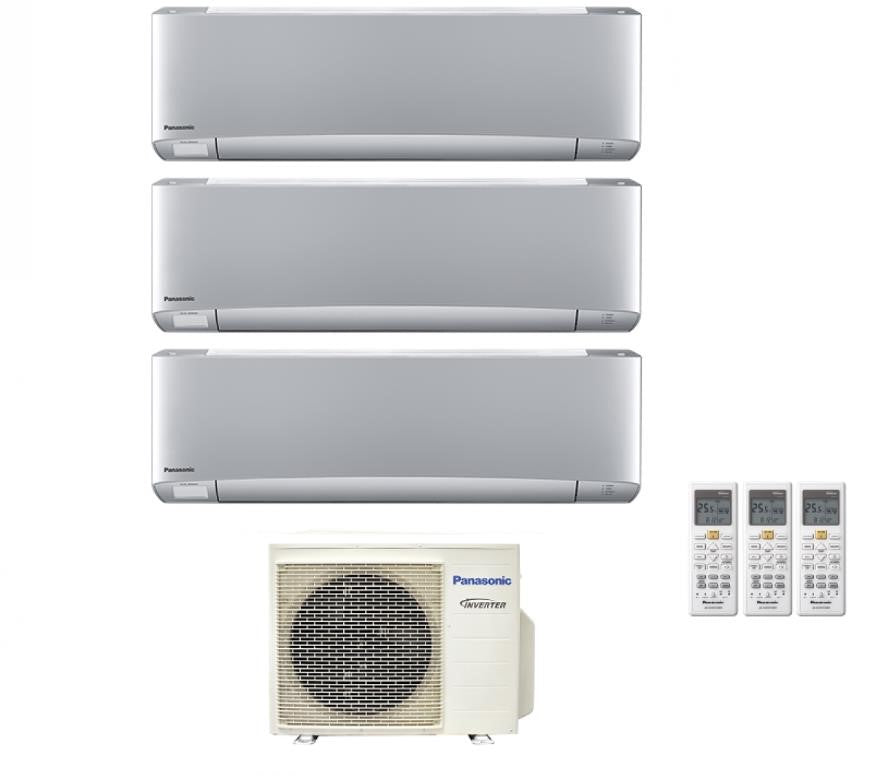 panasonic climatizzatore condizionatore panasonic trial split inverter serie etherea silver 9912 con cu 3z52tbe r 32 wi fi integrato 9000900012000 argento