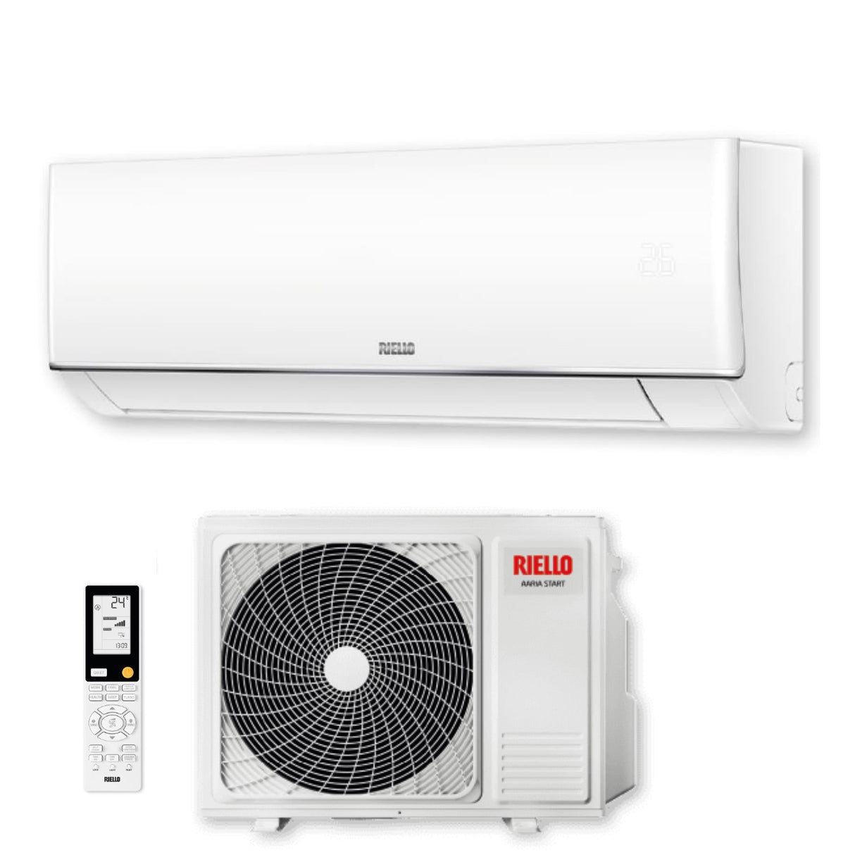 riello climatizzatore condizionatore riello inverter serie aaria start n 18000 btu amw 50 st n r 32 wi fi optional 20211072