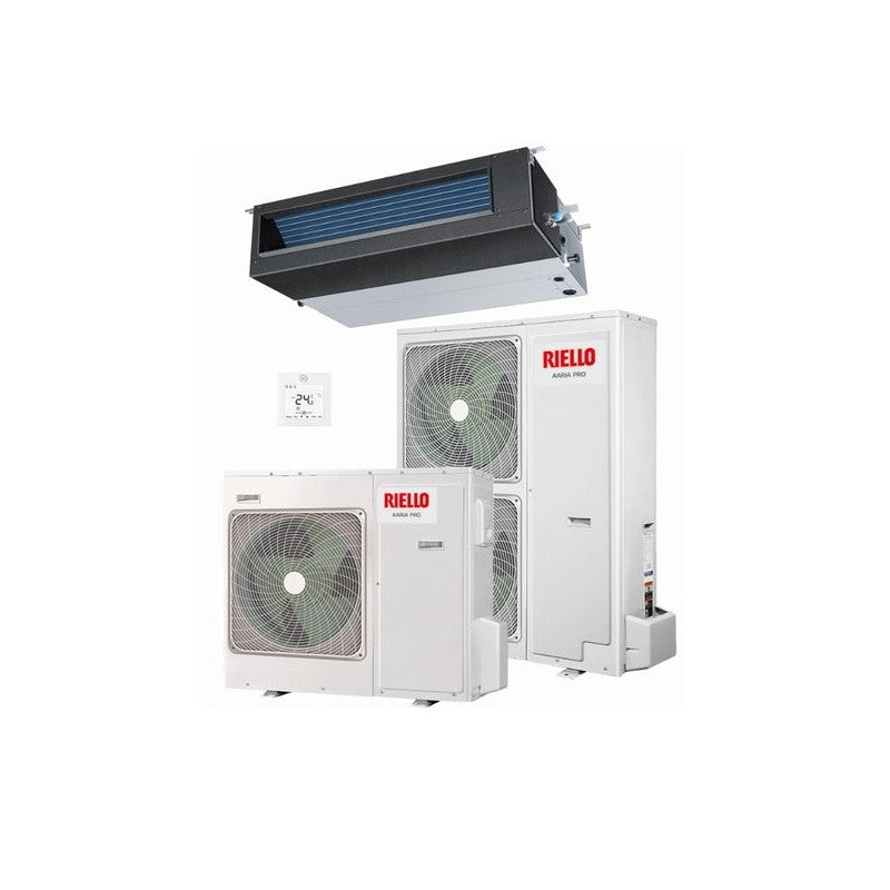 riello condizionatore canalizzato riello 48000 btu aaria pro amd 140 pbi r 32 trifase con comando a filo di serie