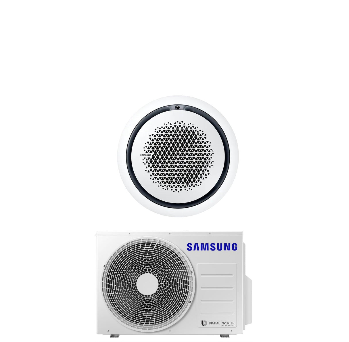 samsung climatizzatore condizionatore samsung inverter cassetta 360 24000 btu ac071rn4pkgeu r 32 wi fi optional classe aa con comando wireless incluso vari pannelli disponibili pannello circolare bianco pc4nunman