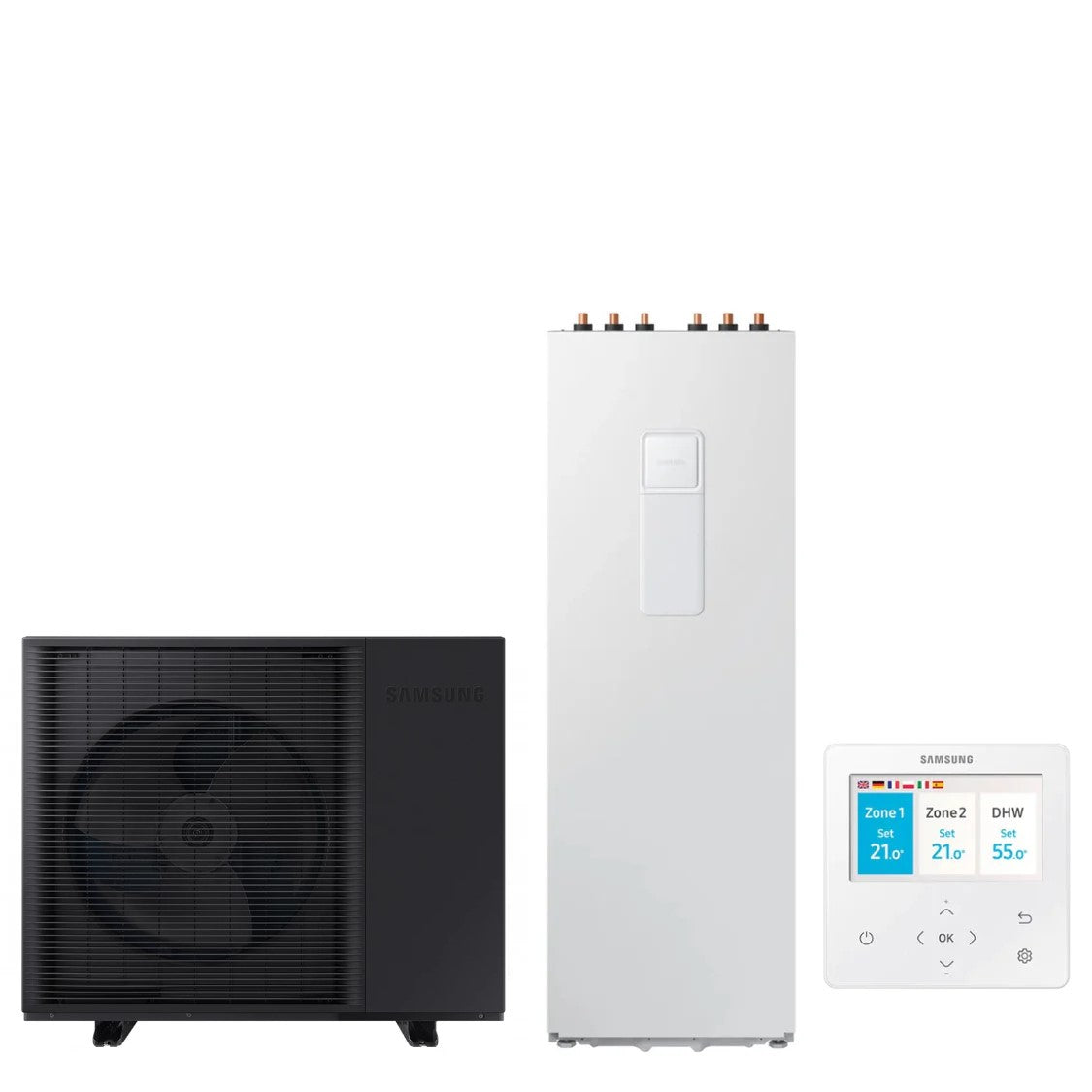 samsung pompa di calore aria acqua splittata climatehub samsung ae050cxydekeu bollitore ae200cnwmegeu di 200 litri r290 wi fi integrato con comando incluso