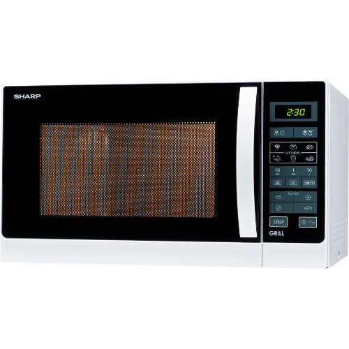 sharp forno a microonde sharp r742ww 900 w 25 litri a306xl513xp429 grill nero e bianco ean 4974019744469
