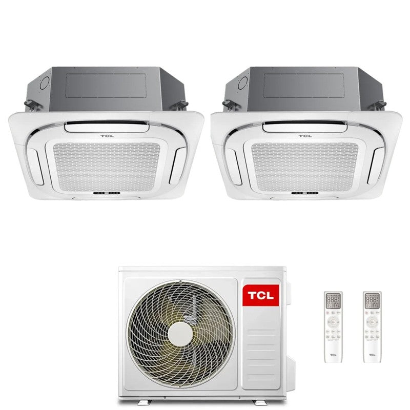 tcl condizionatore a cassetta 4 vie tcl compact dual split 912 con mt1821 r 32 wi fi optional