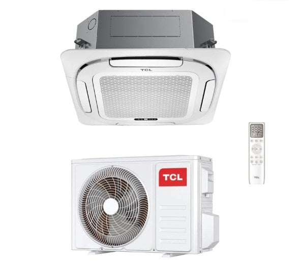 tcl condizionatore cassetta 4 vie tcl 90x90 36000 btu r 32 wi fi optional
