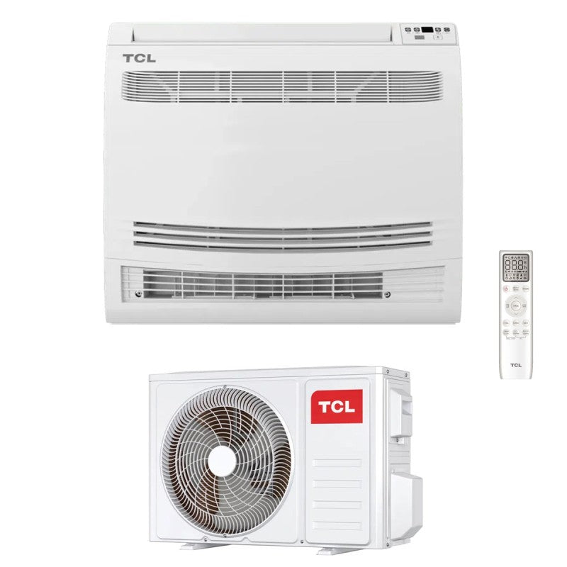 tcl condizionatore tcl console a pavimento inverter 9000 btu r 32 wi fi integrato