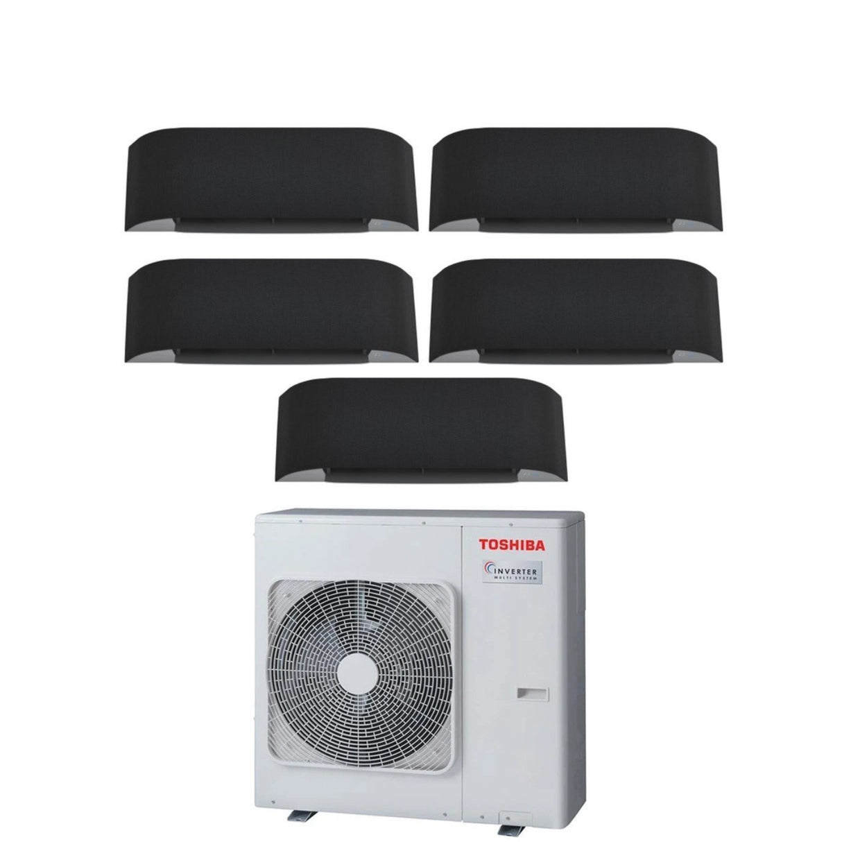 toshiba climatizzatore condizionatore toshiba penta split inverter serie haori 1010131313 99121212 ras 5m34u2avg e r 32 wi fi integrato 1000010000130001300013000 90009000120001200012000 grigio scuro
