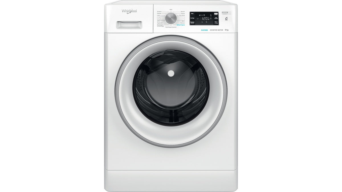 whirlpool lavatrice a carica frontale whirlpool freshcare ffb 846 sv it 8 kg 1400 giri classe a a845xl595xp63 tecnologia 6 senso refresh vapore ean 8003437050589