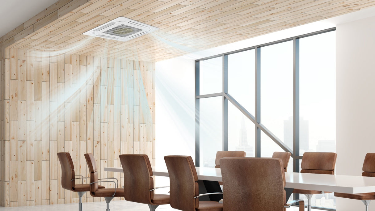 hisense climatizzatore condizionatore hisense inverter a cassetta serie super 18000 btu act52ur4rcc8 auw52u4rs7 r 32 wi fi optional classe aa con telecomando e pannello incluso